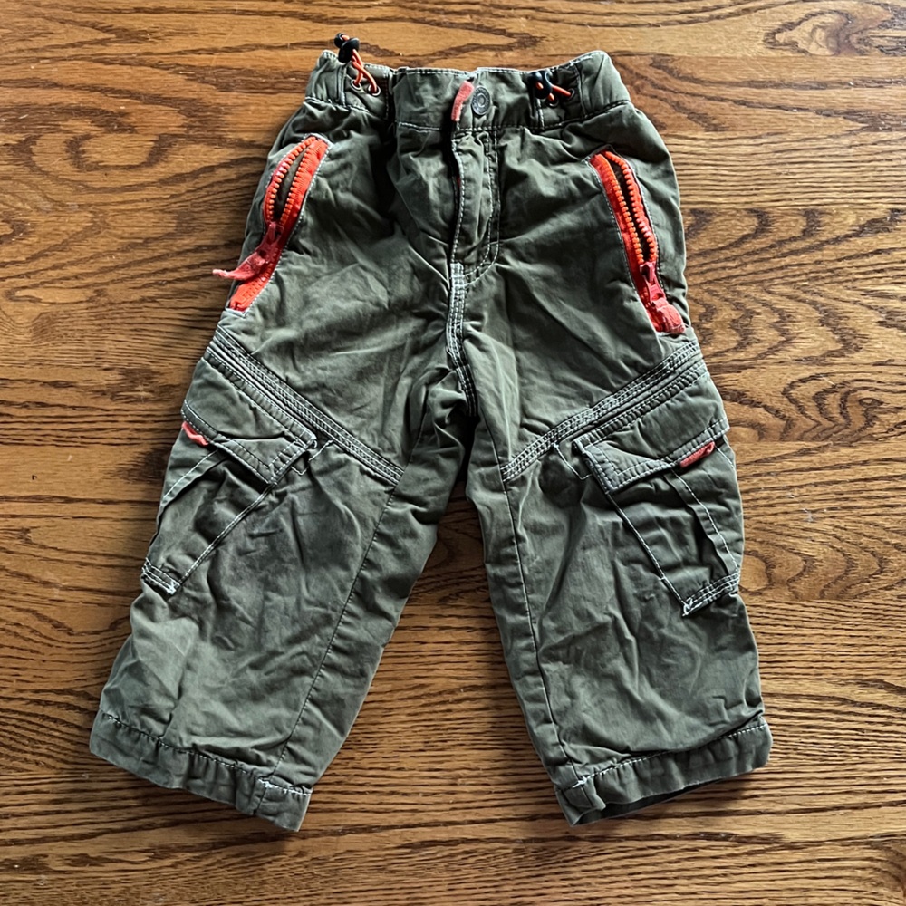 Mini Boden toddler boys fleece lined cargo pants